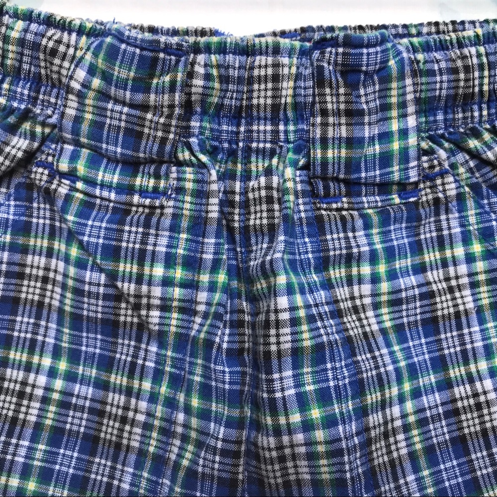 NWT Gymsport Gymboree Kids Blue White Green Plaid Stripe Surf Shorts - Picture 3 of 11